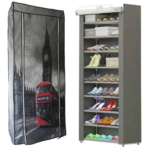 Zapatera Multifuncional de 9 Niveles para almacenar 27 pares de zapatos o ropa CHIC-FANTASY BIG BEN LONDON, UK