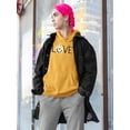 thumbnail image 2 of Love Yellow Daisy Hoodie Women -Image by Shutterstock, Female Small, 2 of 4