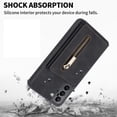 thumbnail image 5 of Dteck Zipper Storage Wallet Case for Samsung Galaxy S23 Plus, Skin Friendly Feel Leather Case with Magnetic Clasp and Back Muliti-Card Slots Holster for Galaxy S23 Plus (2023),Black, 5 of 11
