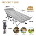 Vebreda 2 Pack Folding Camping Cot for Adult 75" Portable Folding Bed Cot with Mattress