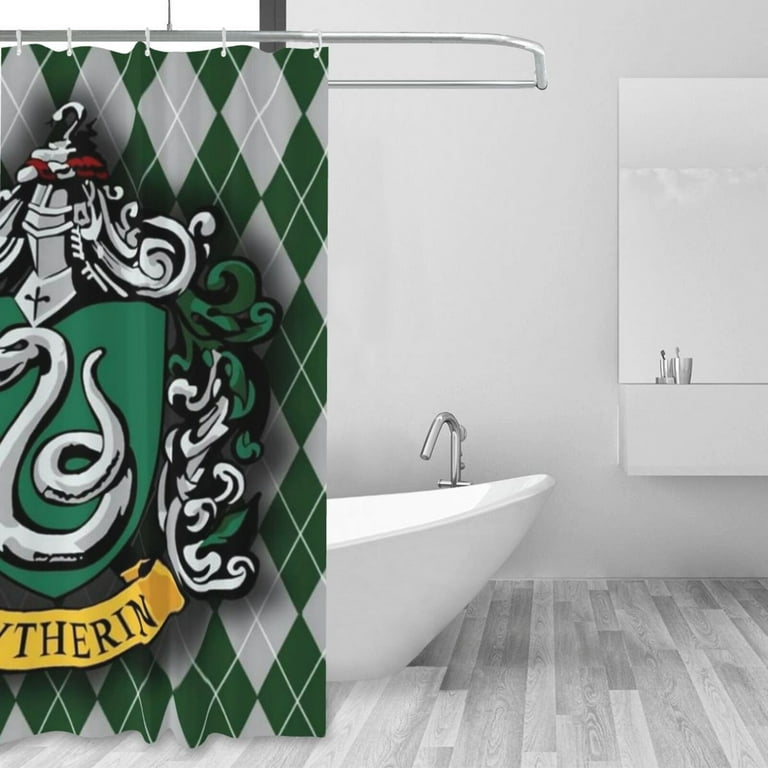 Harry Potter Logo Shower Curtain Bathroom Decor Polyester Waterproof Bath Curtains with Hooks 60x72 Inches, Size: Plastic