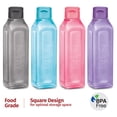 thumbnail image 6 of MILTON 17 oz Square Water Bottle Set 4 Pack Leakproof with Carry Strap Multicolor, 6 of 6