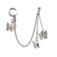 thumbnail image 1 of Ear Cuff Chain Earring Alloy Butterfly Cartilage Earring Drop Earring for Women, 1 of 10