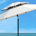 thumbnail image 2 of SAFAVIEH Lorenia 9' Double Top Market Patio Umbrella, White, 2 of 3