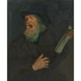 thumbnail image 2 of George Luks 20x24 Black Ornate Framed Double Matted Museum Art Print Titled: The Street Preacher, 2 of 5