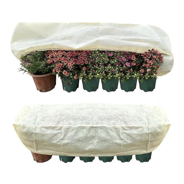 Protector rectangular para jardineras que protege las plantas en balcones, alféizares y patios contra las heladas y el viento, 2 piezas