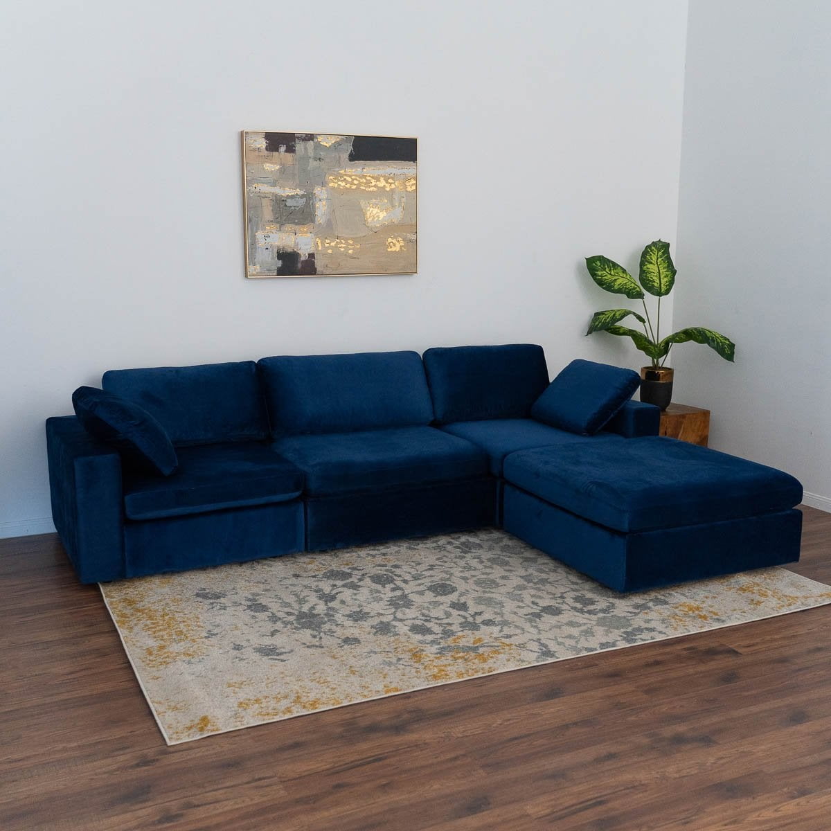 Overstuffed Sectional Sofa With Chaise Baci Living Room