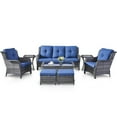 thumbnail image 3 of POCASSY 8 Piece Rattan Outdoor Conversation Furniture Set Wicker Sofa Seating Group with Cushions for Backyord, Garden, Pool, 3 of 10