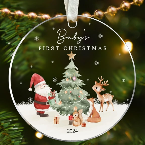Baby First Christmas 2025 Ornaments - Babys Boy's 1st Gifts - Acrylic Ornament