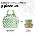 thumbnail image 3 of Fit & Fresh Lunch Bag For WomenCromwell Bag, Pistachio Checkerboard, 3 of 7