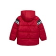 thumbnail image 2 of Ixtreme Boys Chest Striped Hooded Puffer Jacket , Sizes 4-18, 2 of 3