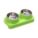 thumbnail image 4 of Comedero elevado para gatos, comedero de acero inoxidable para mascotas de interior, resistente, para uso diario. Verde, 4 of 8