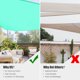 thumbnail image 5 of Yescom 2 Pack 22Ft Triangle Sun Shade Sail UV Block Commercial Carpark Pool Camping Playground Outdoor Pearl Aqua, 5 of 10