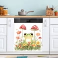 thumbnail image 5 of Ryvnso Frog Mushrooms Dishwasher Magnetic Refrigerator Magnet Cover Kitchen Home Decorative 23"x26", 5 of 6