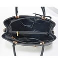 thumbnail image 3 of Women's PU Leather Tote Bag Black Crossbody Shoulder Handbag with Star Charm Adjustable Strap Large Capacity Work Office Casual Daily Use Purse, 3 of 3