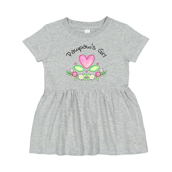Inktastic Pawpaw's Girl Heart Flowers Girls Baby Dress