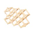 thumbnail image 2 of Foldable Solid Wood Red Rack Racks Countertop Bottle Holder Home Bottles, 2 of 7