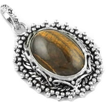 925 Sterling Silver Plated Latest Jewelry Tiger Eye Gemstone Pendant