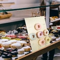 thumbnail image 6 of Chidian Doughnut Display Board Wood Donut Stand Dessert Bagels Wooden Donut Display Stand, 6 of 10