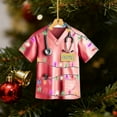 thumbnail image 5 of HomeDM Nurse Scrubs Christmas Ornament, 2D Flat Acrylic Nursing Keepsake Pendant for Christmas Tree Decorations Gifts for Workers Women and Men, 5 of 8