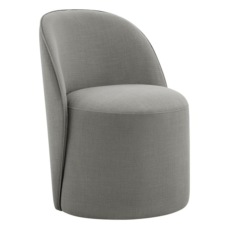 Spruce & Spring Lola Upholstered Side Chair with Swivel Casters Indoor Fabric Dining Chair