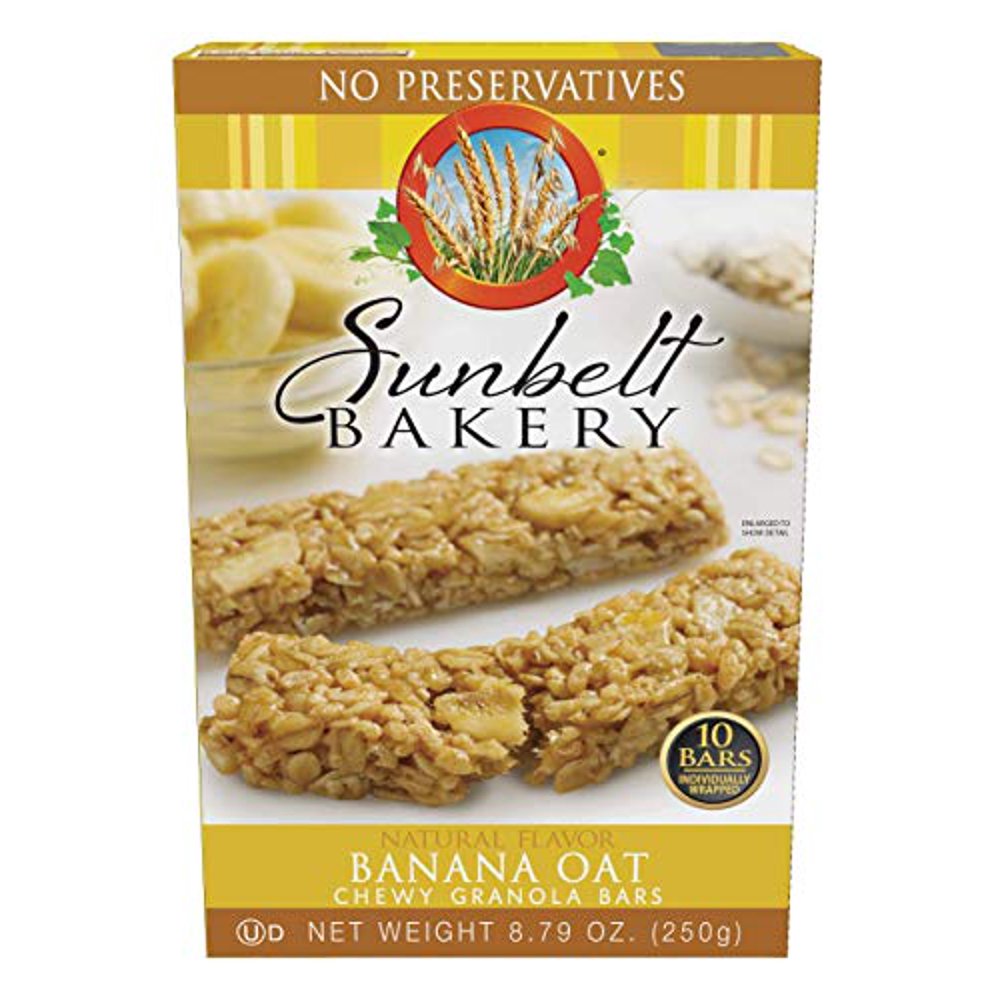 Sunbelt Bakery Banana Oat Chewy Granola Bar, 0.9 oz Bars, 8 Boxes
