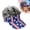 Blue, variant on Patriotic Stars Stripes Visor Cap with Wig Adjustable Baseball Cap USA Flag Hat with Fake Hair Independence Day 4th of July Veterans Day Party Costume Golf Outdoor Accessories Adult