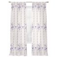 thumbnail image 7 of Purple Flowers Sheer Curtains 84 Inch Length 2 Panels Set, Spring Floral Bows Lines Vintage Beige Voile Window Treatment Rod Pocket Curtains Sheers Drapes for Bedroom/Living Room/Kitchen 52"x84"x2, 7 of 7