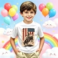 thumbnail image 2 of WERYOUNG Boys Graphic Tees With Cowboy Print Fashionable Short Sleeve Crewneck T Shirts For Children Youth Back To School Comfortable Top 12-13 Years, 2 of 4