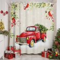 thumbnail image 3 of Christmas Trucks Shower Curtain, Xmas Tree Red Bird Snowflakes Winter Waterproof Fabric Shower Curtains with 12 Hooks, Bathroom Curtain Set for Bathroom Accessories Decor, 72 x 84 Inches, 3 of 9