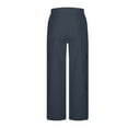 thumbnail image 3 of iHPH7 High Waisted Pants for Women Wide Leg Sweatpants Women Drawstring Pants Women Cargo Pants Women Elastic Waist Pants for Women Athleisure Women Hiking Pants Women Navy XL, 3 of 7