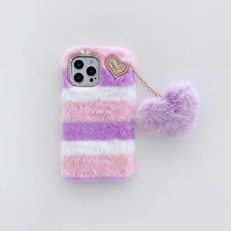Allytechgroup Cute Case for iPhone 16 Pro Max, Plush Furry Fuzzy