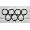 thumbnail image 2 of Urbanest 2.5" Metal Curtain Rod Rings with Eyelets, Fits up to 2″ Rod – Durable Drapery Rings for Smooth Gliding & Secure Grip, 16 Pieces, Black, 2 of 2