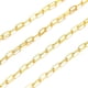 thumbnail image 4 of 16 pies/ de collar de latón extensor cadenas chapado en oro Cadena de clip de papel para la fabricación de joyas accesorios de artesanía, 4 of 5
