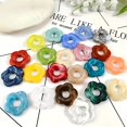 thumbnail image 3 of 30/40/50pcs Random Color Acrylic Water Ink Halo Dyeing Five-petal Flower Hollow Beaded Accessories, Suitable For Diy Jewelry Making, Necklace Bracelet Earrings Headdress Jewelry Material Beaded, 3 of 9