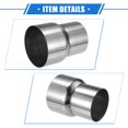 thumbnail image 5 of Unique Bargains 2 Pcs Exhaust Pipe Adapter Connector Reducer 2" ID - 3" ID Universal for Car Truck Stainless Steel, 5 of 6