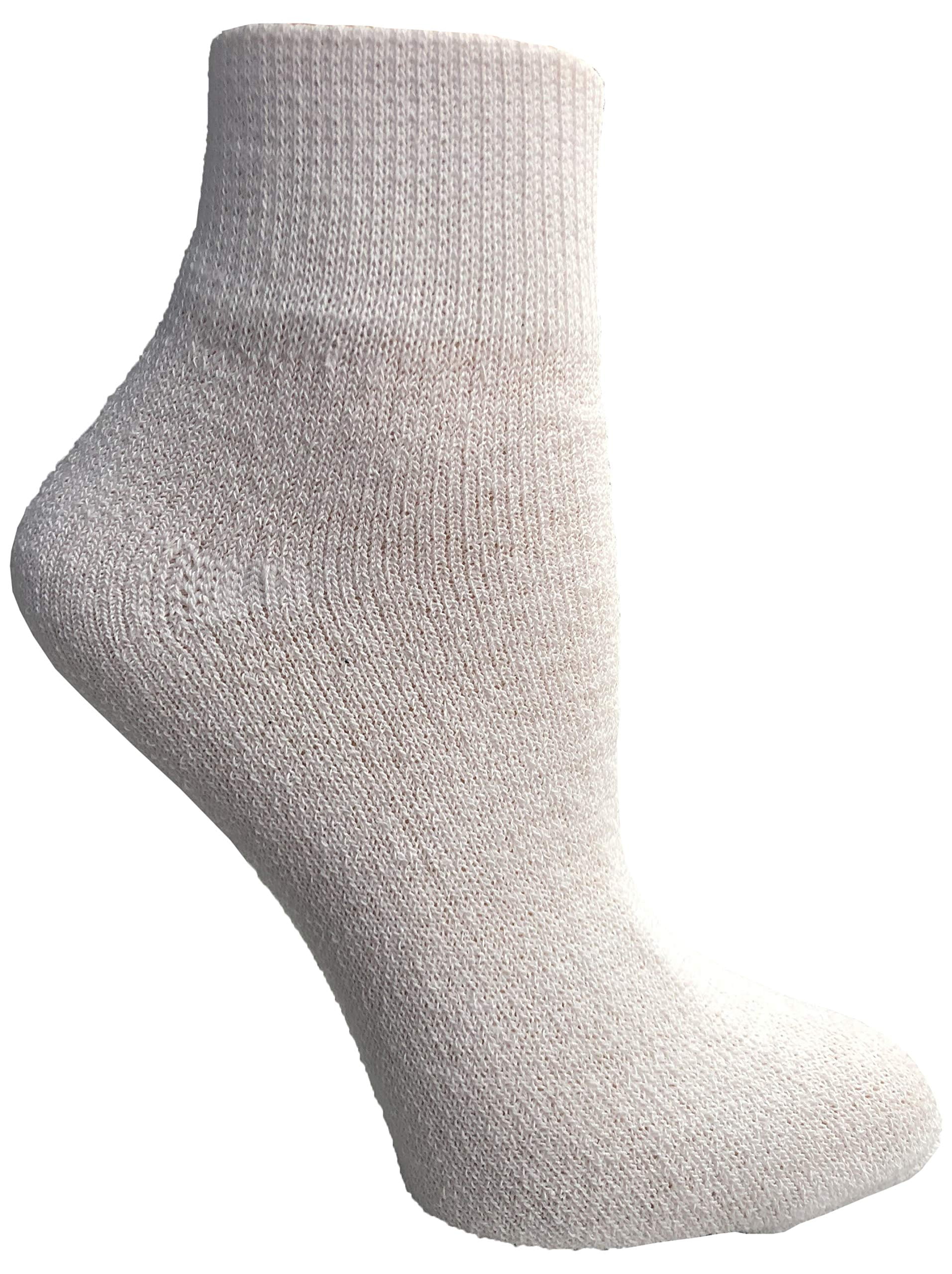 SOCKS’NBULK 12 Pairs Of White Athletic Sports Ankle Socks for Ladies, Size 9-11