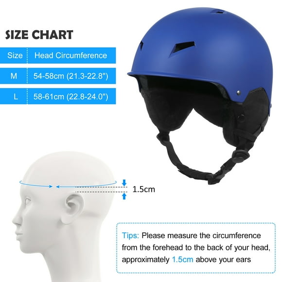 Helmet Women Men Snow Helmet with Detachable Earmuff Men Women Snowboard Helmet with Goggle Fixed Strap Safety Skiing Helmet Skiing Sports Helmet