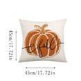 thumbnail image 3 of Fall Pumpkin Pillow Covers, Thanksgiving Decorative Pillow Case with Hidden Zipper Polyester Fabric, Autumn Harvest Home Decor for Sofa Couch Bed Bedroom, 17.7 x 17.7 Inch, 3 of 7