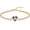 Gold+Blue, variant on Heart Urn Bracelet for Ashes for Women Stainless Steel Crystal Cremation Jewelry Adjustable Link Bangle Memorial Keepsake for Loved One