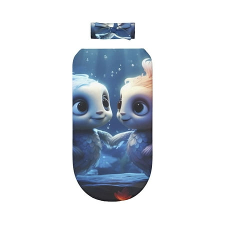 

Lafuoo Cute Fish Flower Couple Pattern 0-6 Months Newborn Swaddle Bag Headband Set for Girls Clothes Baby Care Products