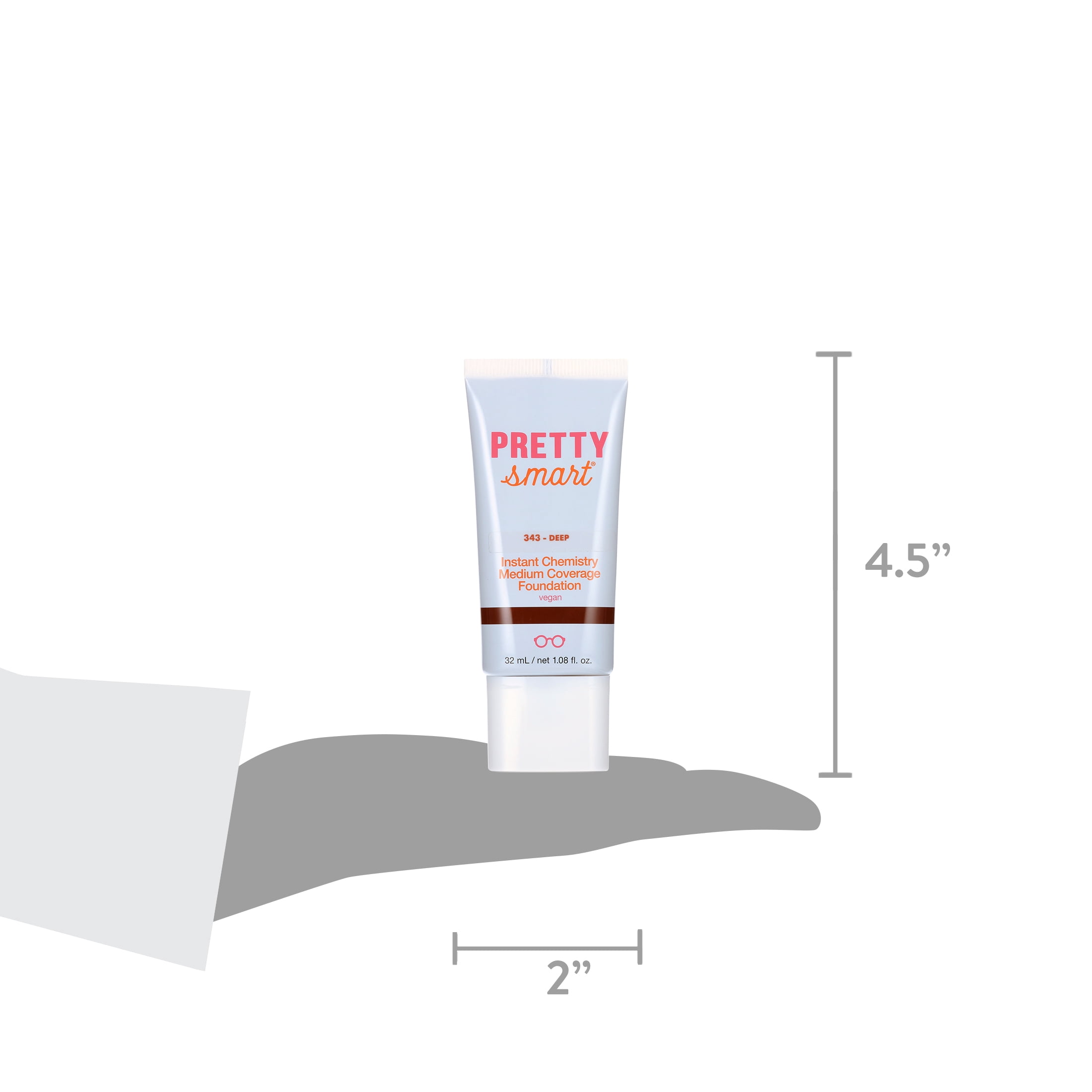 Pretty Smart Instant Chemistry Medium Coverage Foundation, 343 Deep, 1.08 fl. oz.