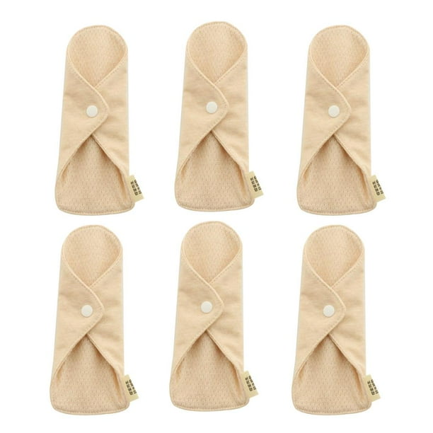 6 Piezas Almohadillas Menstruales Shamjiam Servilletas Sanitarias Lavables Almohadilla sanitaria lavable