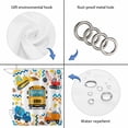 thumbnail image 7 of Small Stall Shower Curtain 36x72 Inch Narrow Half Size Cartoon Truck Bath Curtains Bathroom Decor, Cute Funny Engineering Vehicle Waterproof Fabric Shower Curtain Set with Hooks 36 Inch, 7 of 7