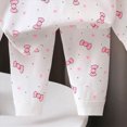 thumbnail image 5 of NOLDARES Baby Boy Football Winter Outfit Long Sleeve Football Embroidery Round Neck Sweatshirt Pants Set Toddler Fall Clothes Size:9-12 M,Pink, 5 of 5