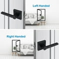 Black Exterior Door Handle with Lock and Keys, Keyed Entry Door Lock
