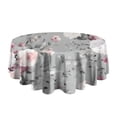 thumbnail image 5 of Pioneer Flower Floral Print Pattern Round Tablecloth 60"x60",Wrinkle Wipeable Table Cloth for Kitchen Dining Room Picnic Patio Party, 5 of 6