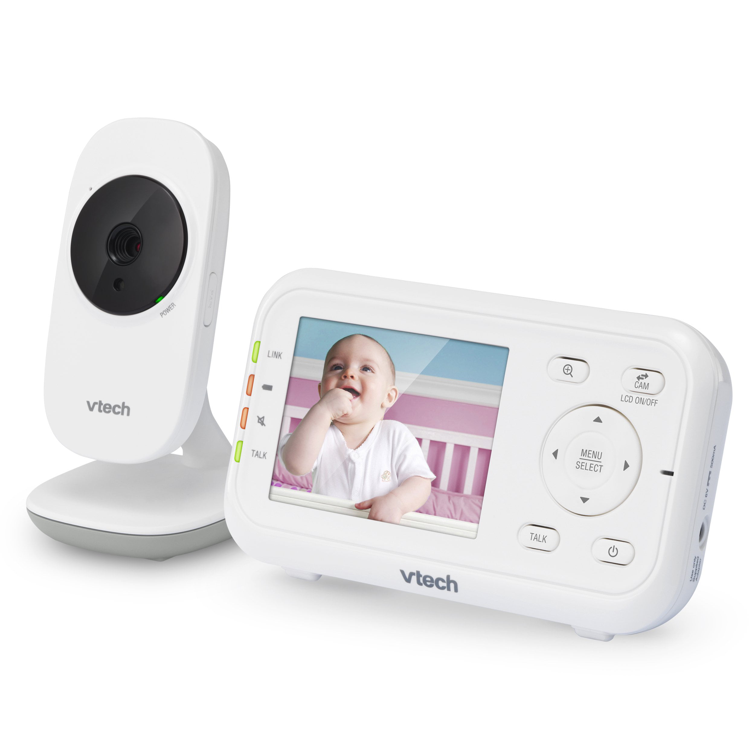 uformel mikrobølgeovn Hoved VTech VM3252 2.8 Digital Video Baby Monitor with Full-Color and Automatic  Night Vision, White - Walmart.com
