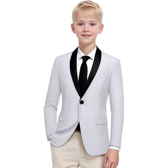 Stylish Kids Formal with Lapel Long Sleeve Button Front Casual Wear for Children Versatile Outfit