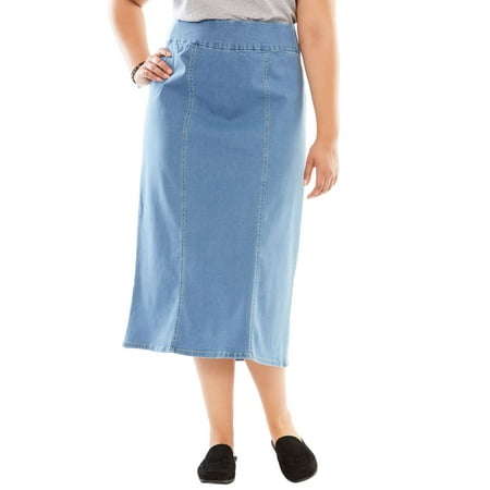 Woman Within Plus Size Smooth Waist A-line Denim